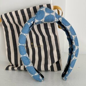 Lele Sadoughi denim eyelet headband
